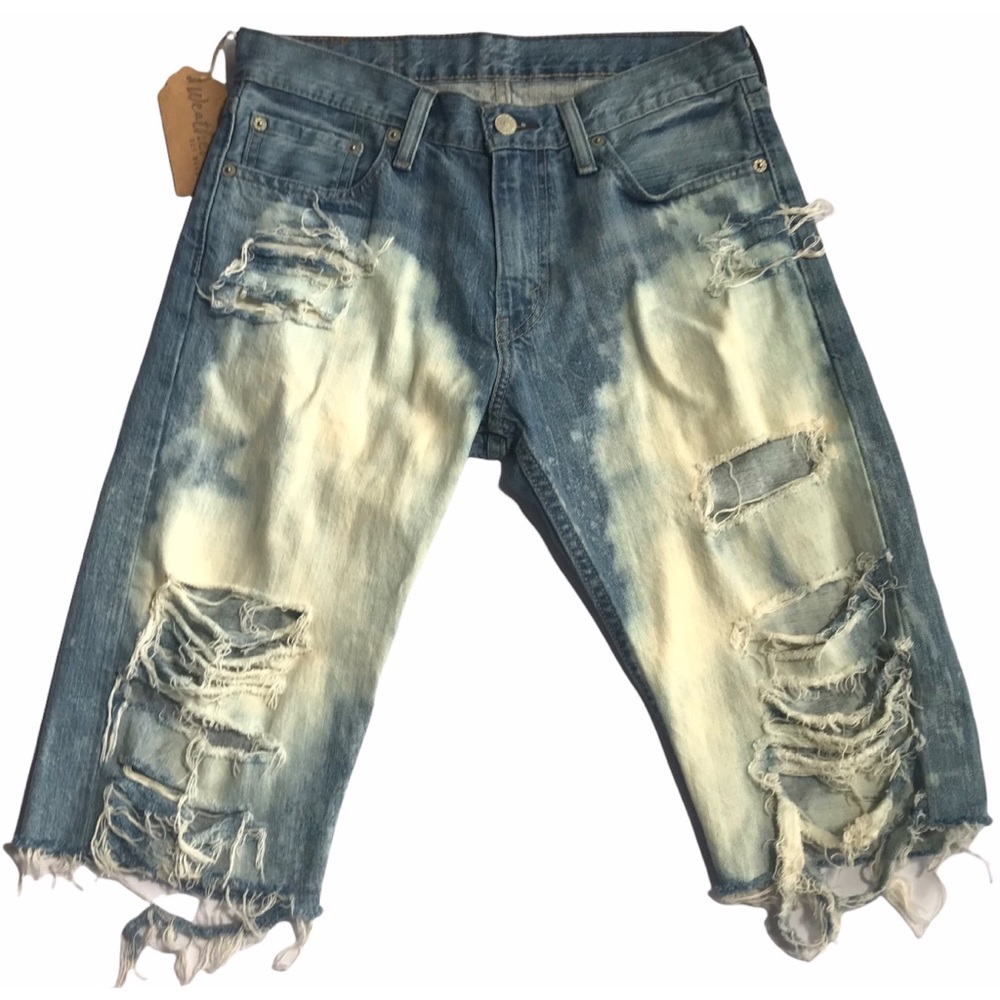 Levi's 514 Distressed Bermuda Custom Jean Shorts